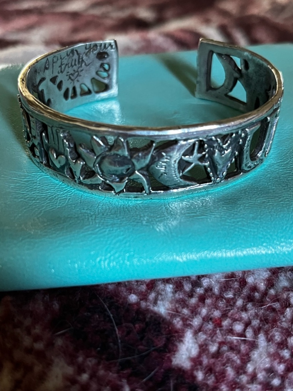 Jes MaHarry Sun, Moon, Heart, Nature, Silver Cutout Cuff Bracelet